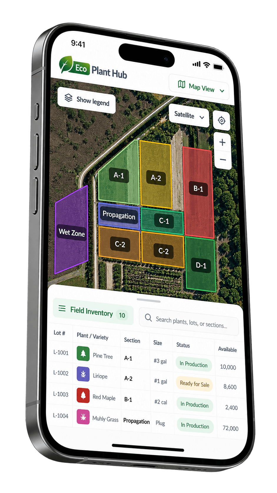 Eco Plant Hub on mobile